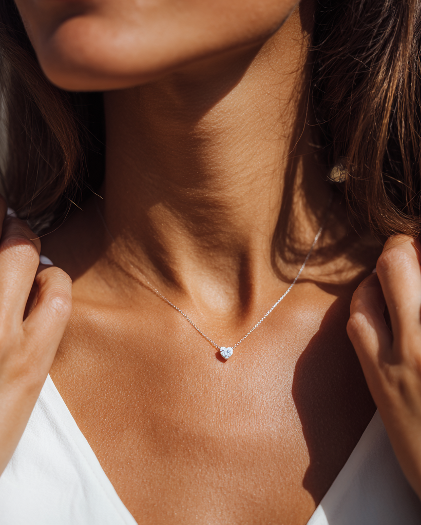Heart Shape Diamond Necklace