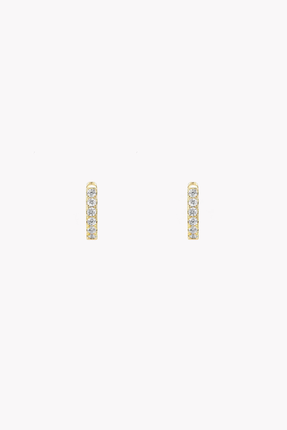 Micro Diamond Huggies Yellow Gold