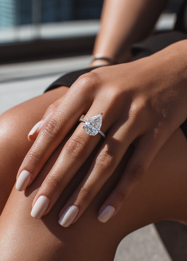 Pear Cut Solitaire Engagement Ring